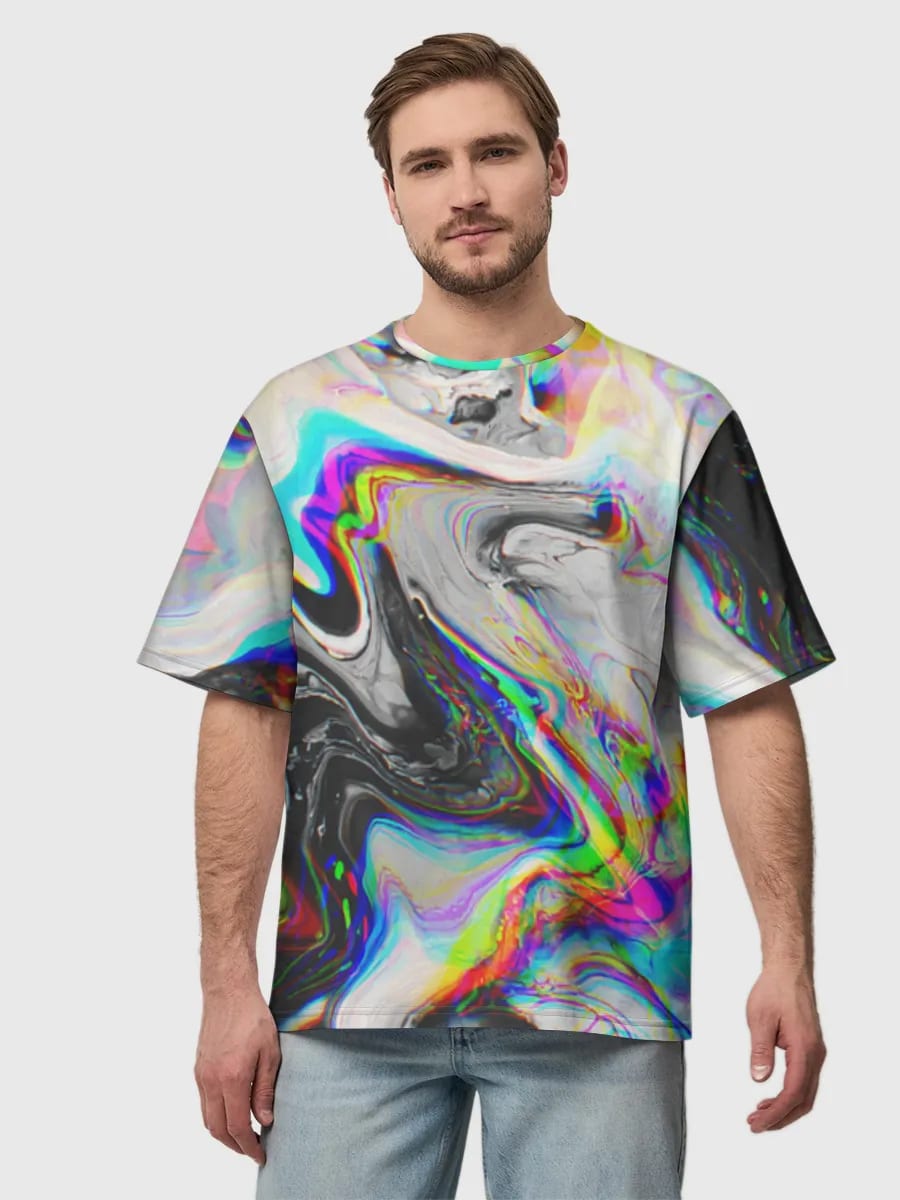 Neon Rainbow Fluid Swirl