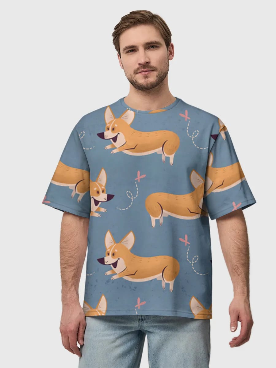 Verspielte Corgis und Schmetterlinge