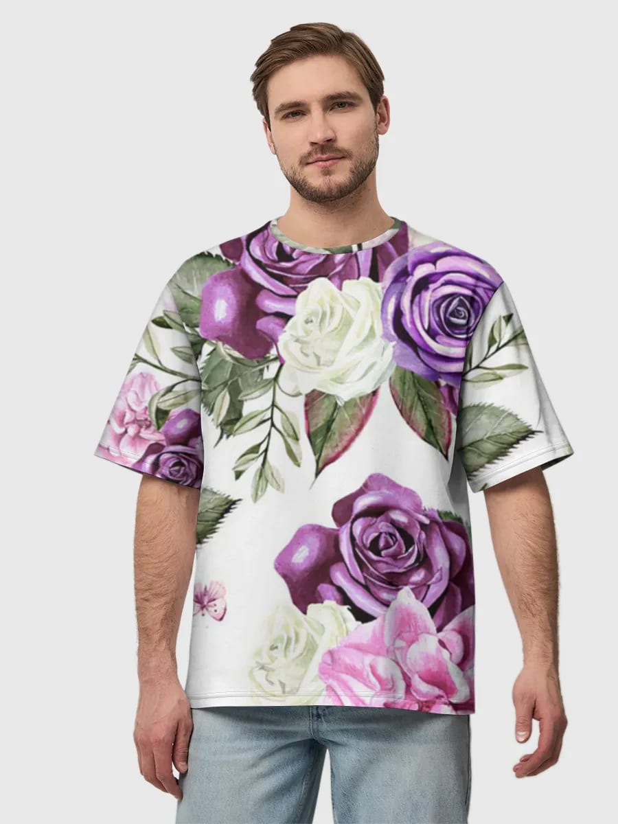 Watercolor Purple Rose Bouquet