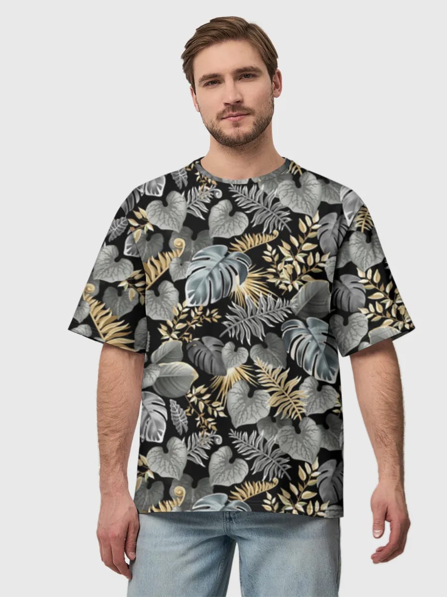 Feuilles Tropicales Noir et Or