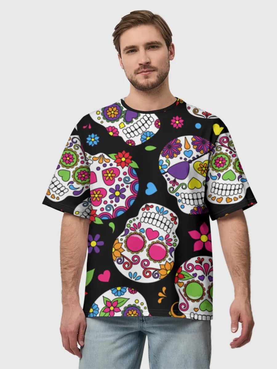 Colorful Sugar Skull Collage