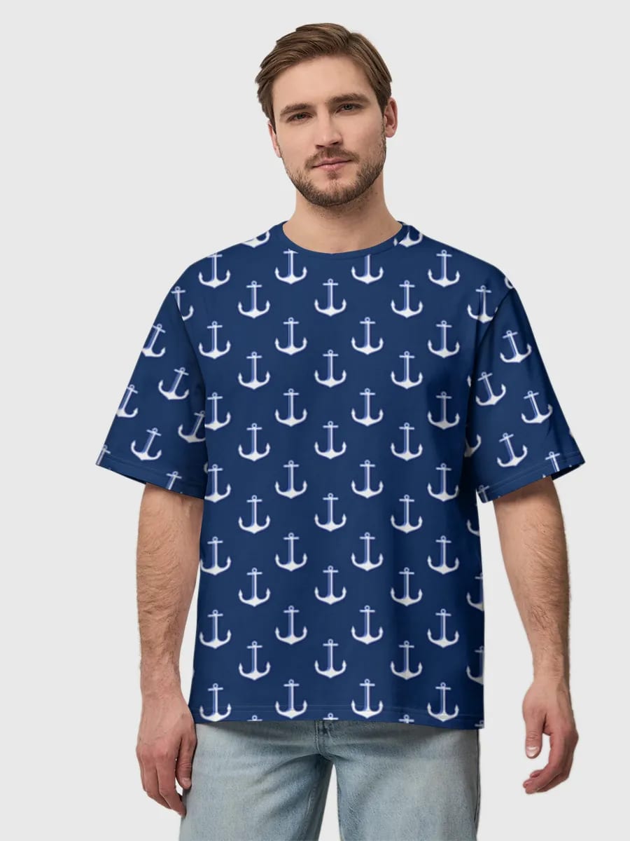 Estampado de ancla náutica