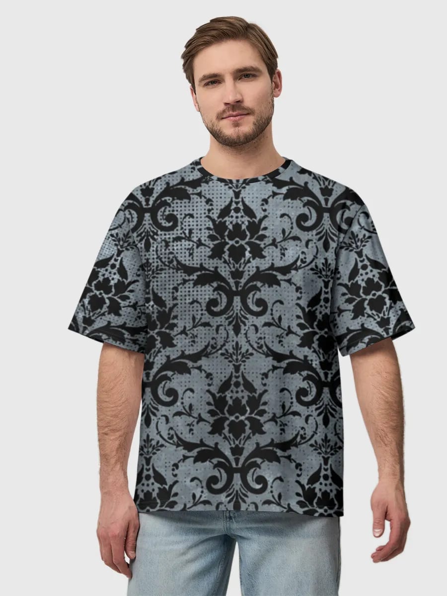 Grunge Damask Floral Ornament