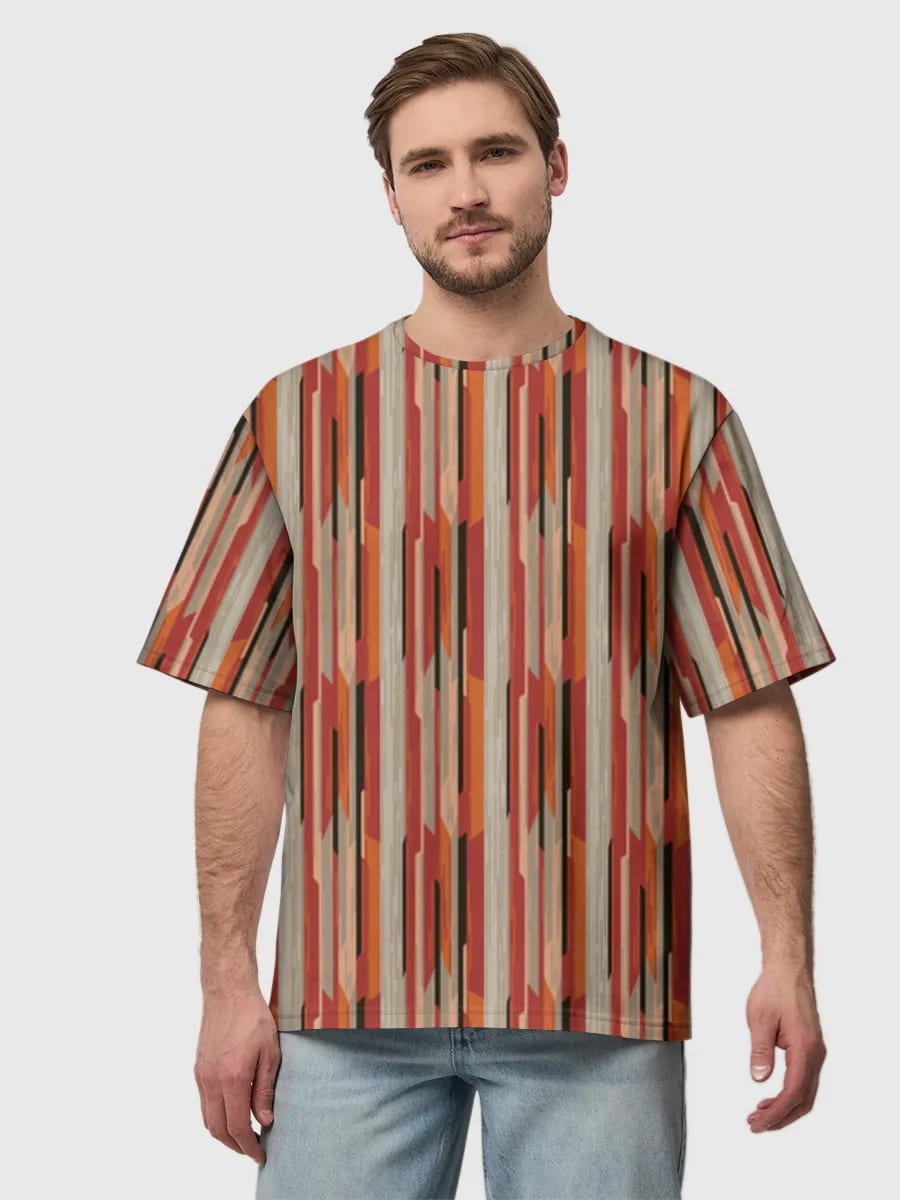 Retro Geometric Stripes