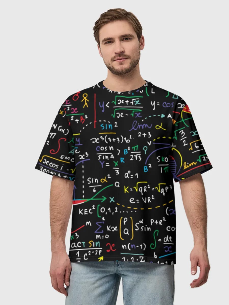 Colorful Math Chalkboard