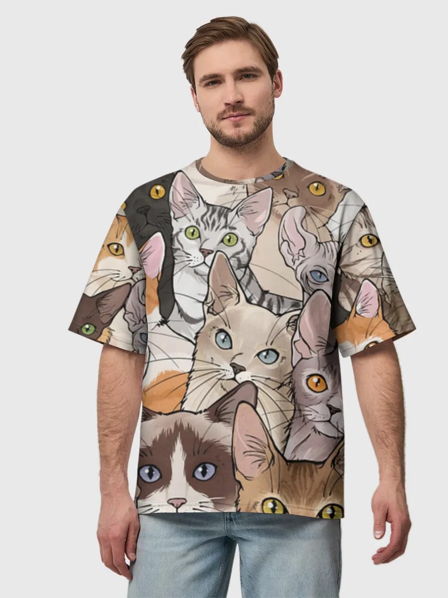 Bunte Katzengesichter