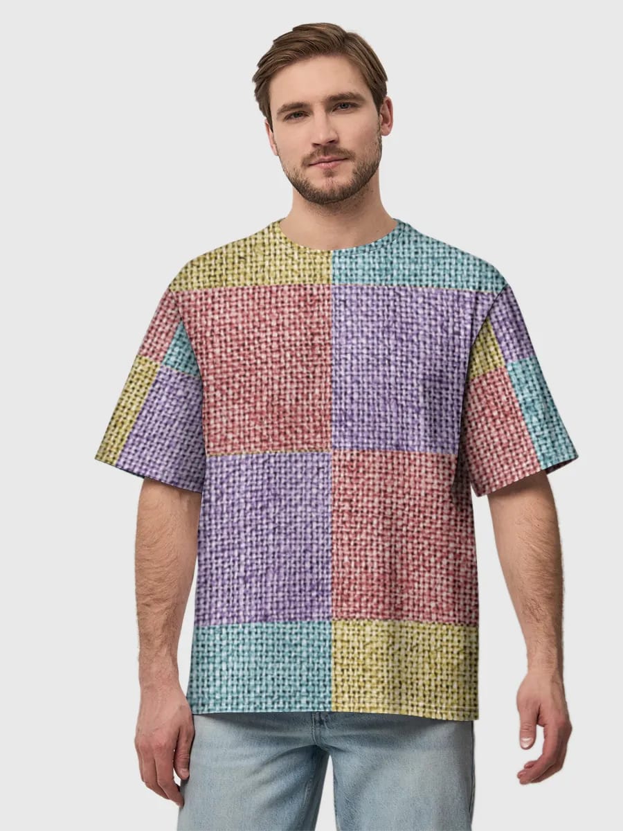 Pastel Burlap Patchwork