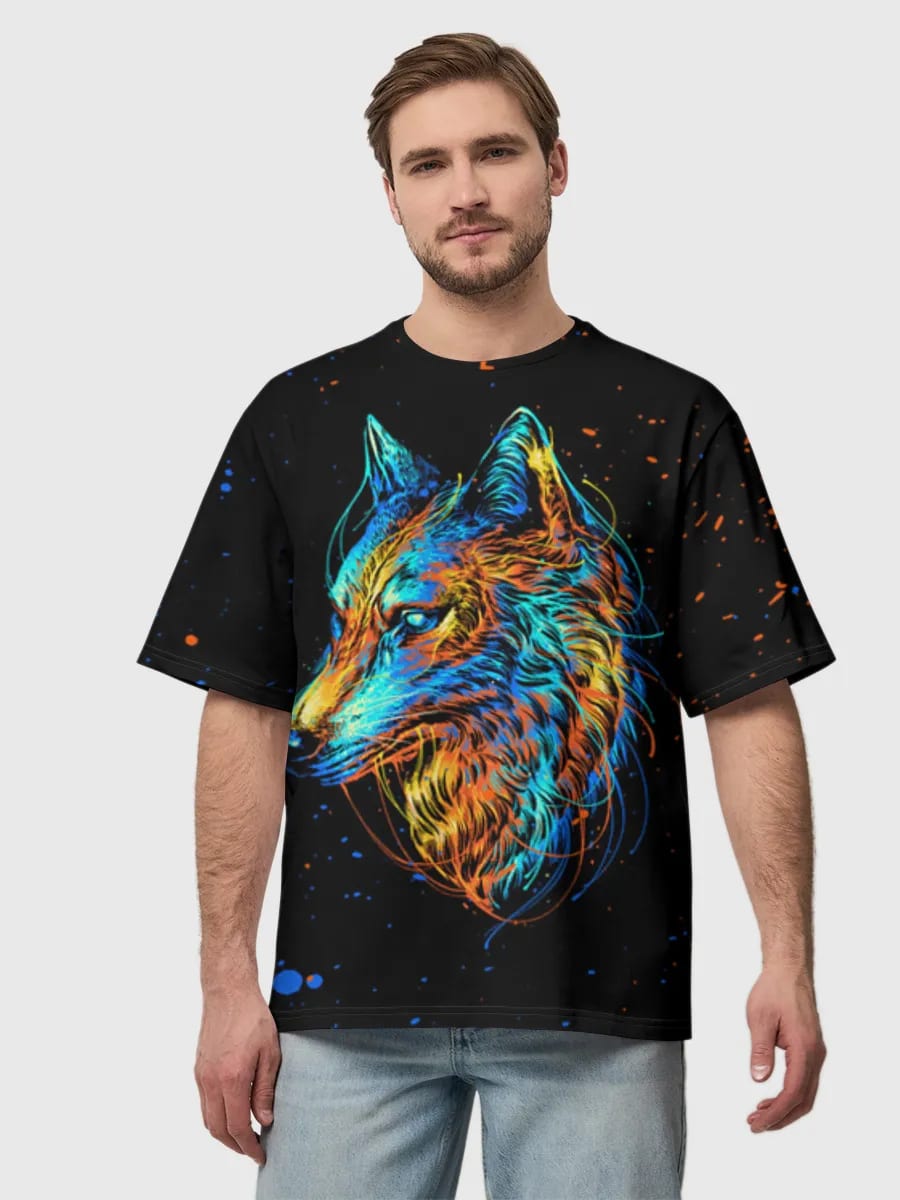 Neon Wolf Splash Art