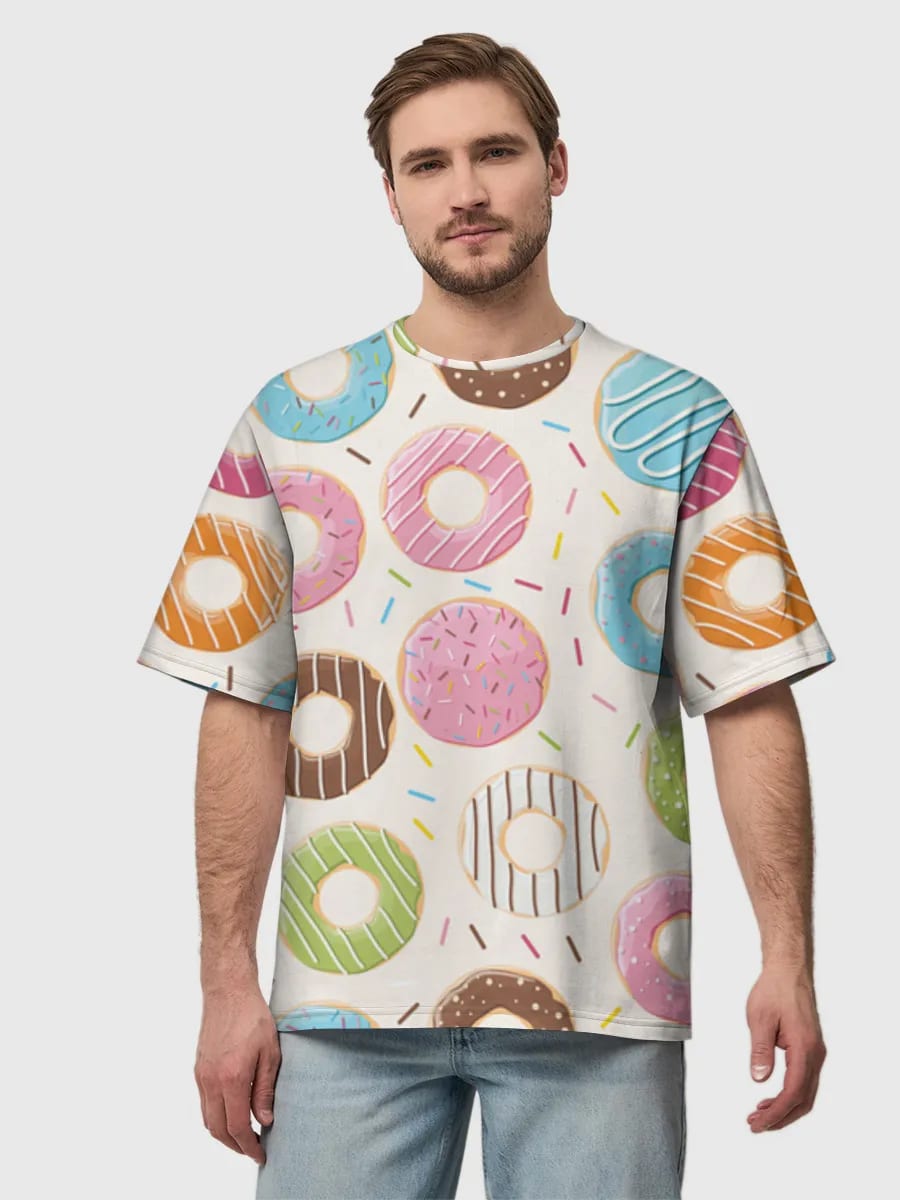 Delicia de donut colorido con chispas