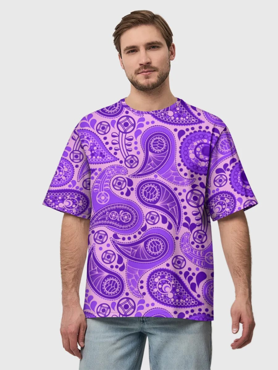 Purple Paisley Bandana Art