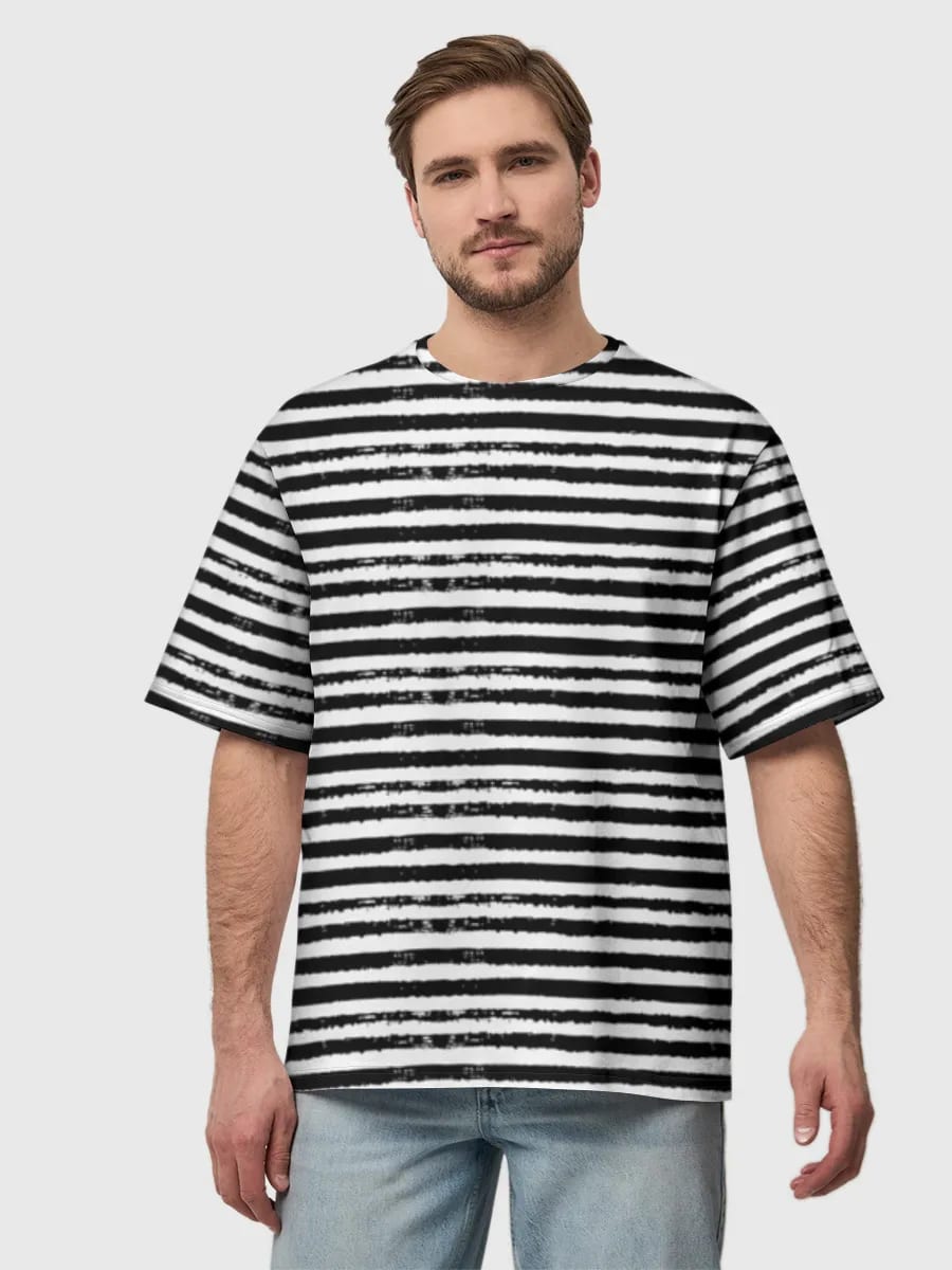 Grunge Black White Stripes