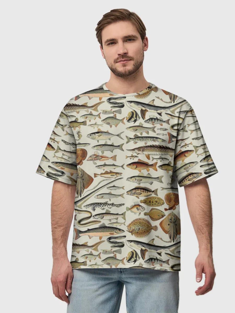 Vintage Fish Illustration Collage