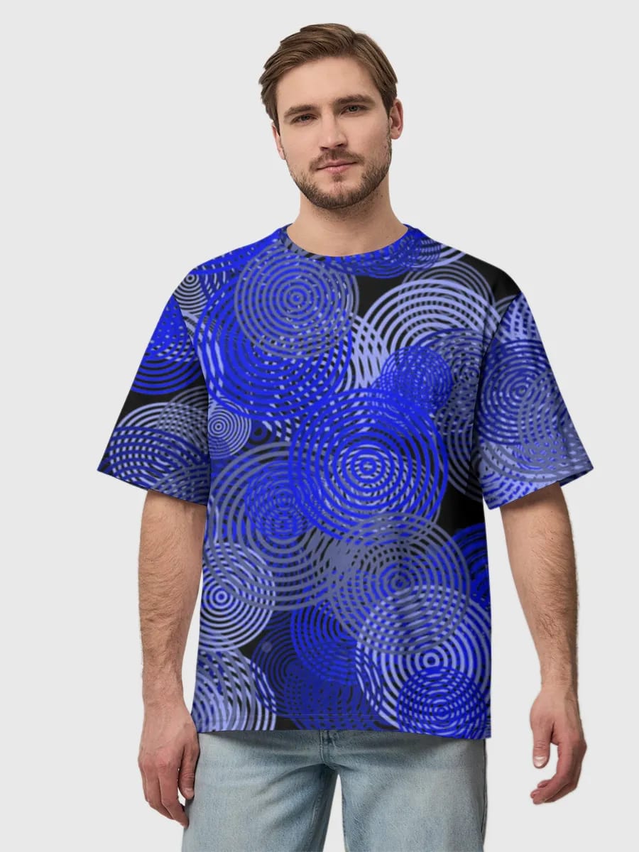 Blue Concentric Circles