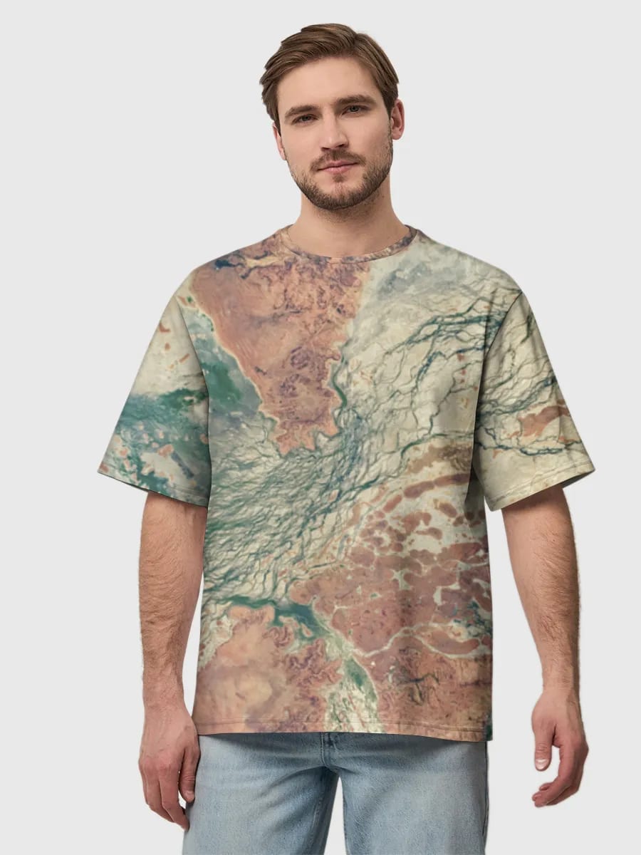 Aerial Desert River Delta