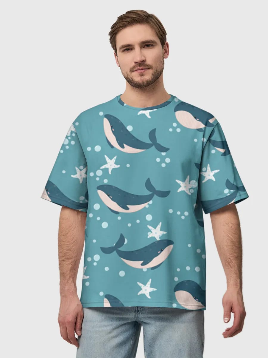 Lindas ballenas y estrellas de mar