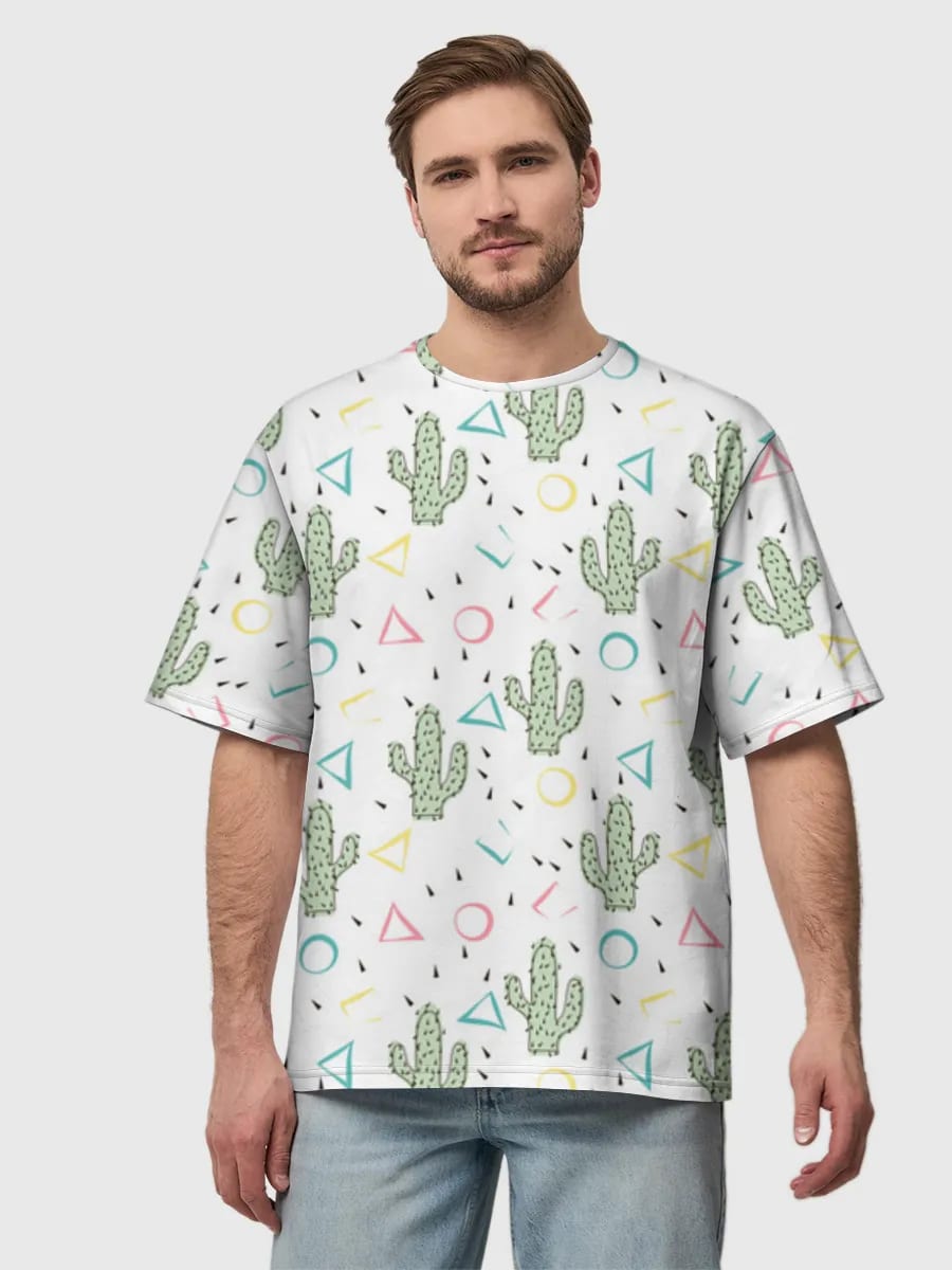 Geometría de cactus en tonos pastel