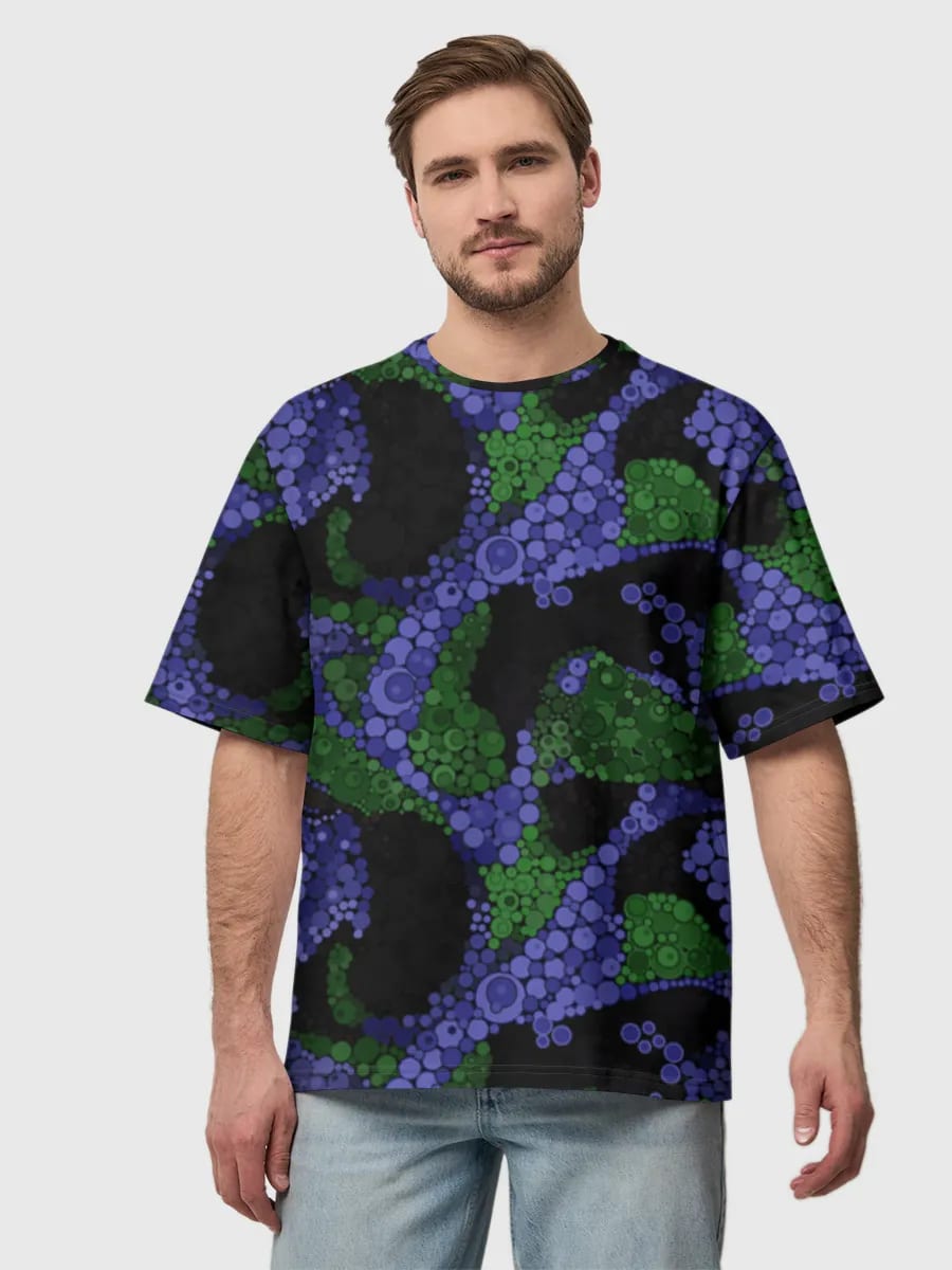 Blue Green Dotwork Camo