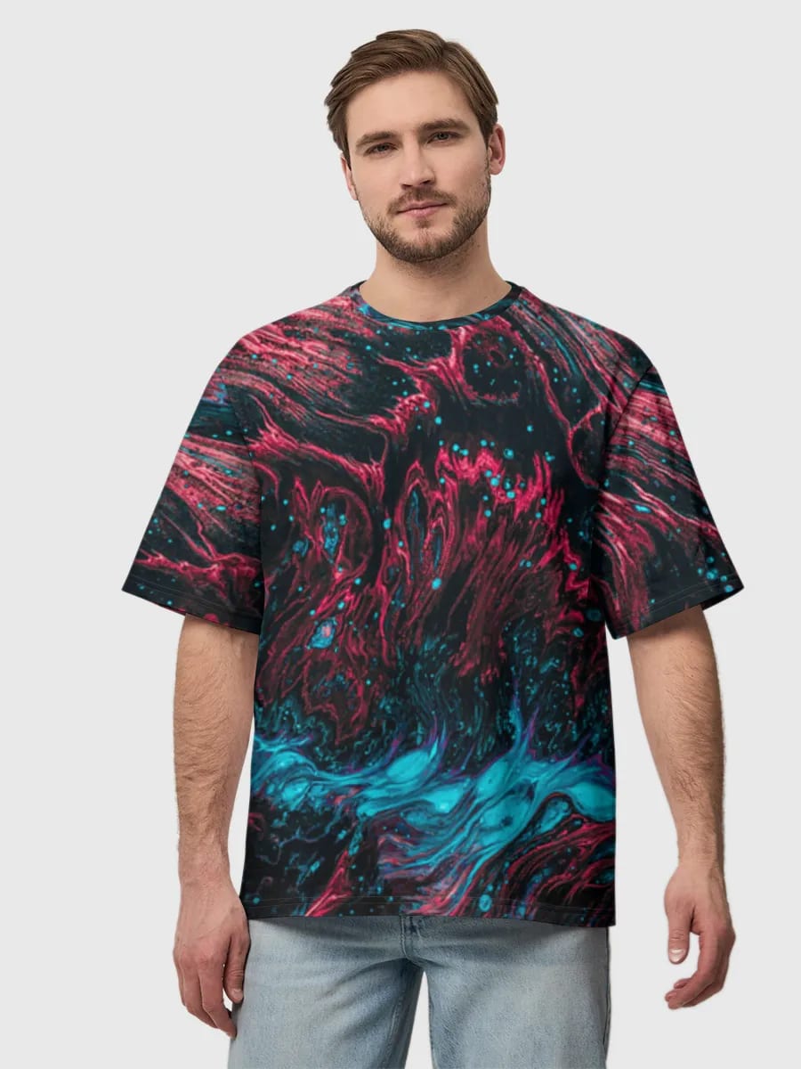 Neon Cosmic Fluid Art