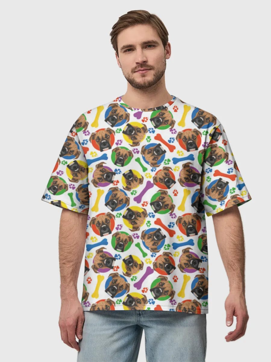 Verspielter Hunde-Knochen-Print