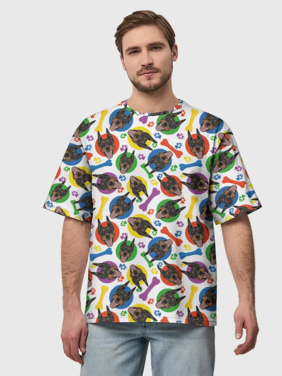Bunte Dobermann Pop Art