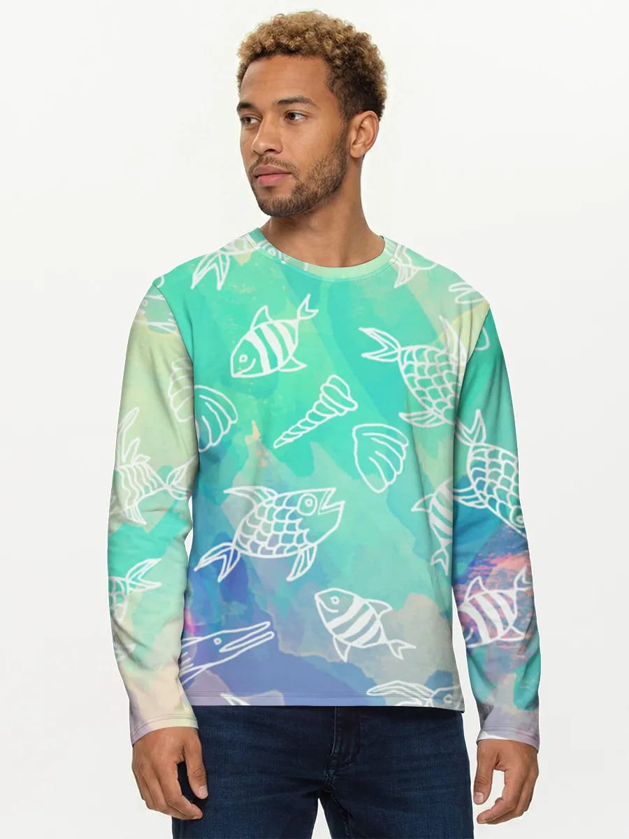 Pastell Ozeanfisch-Doodles