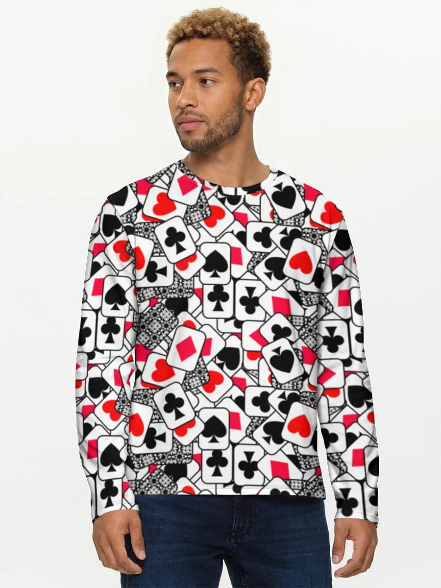 Scattered Playing Card Suits
