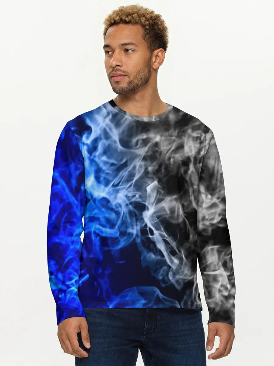 Blauer Weißer Rauchwirbel