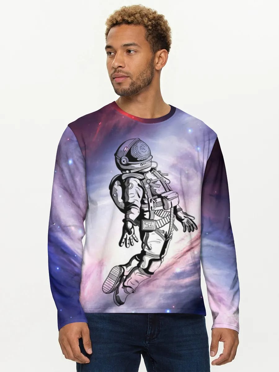 Astronauta a la deriva a través de la galaxia