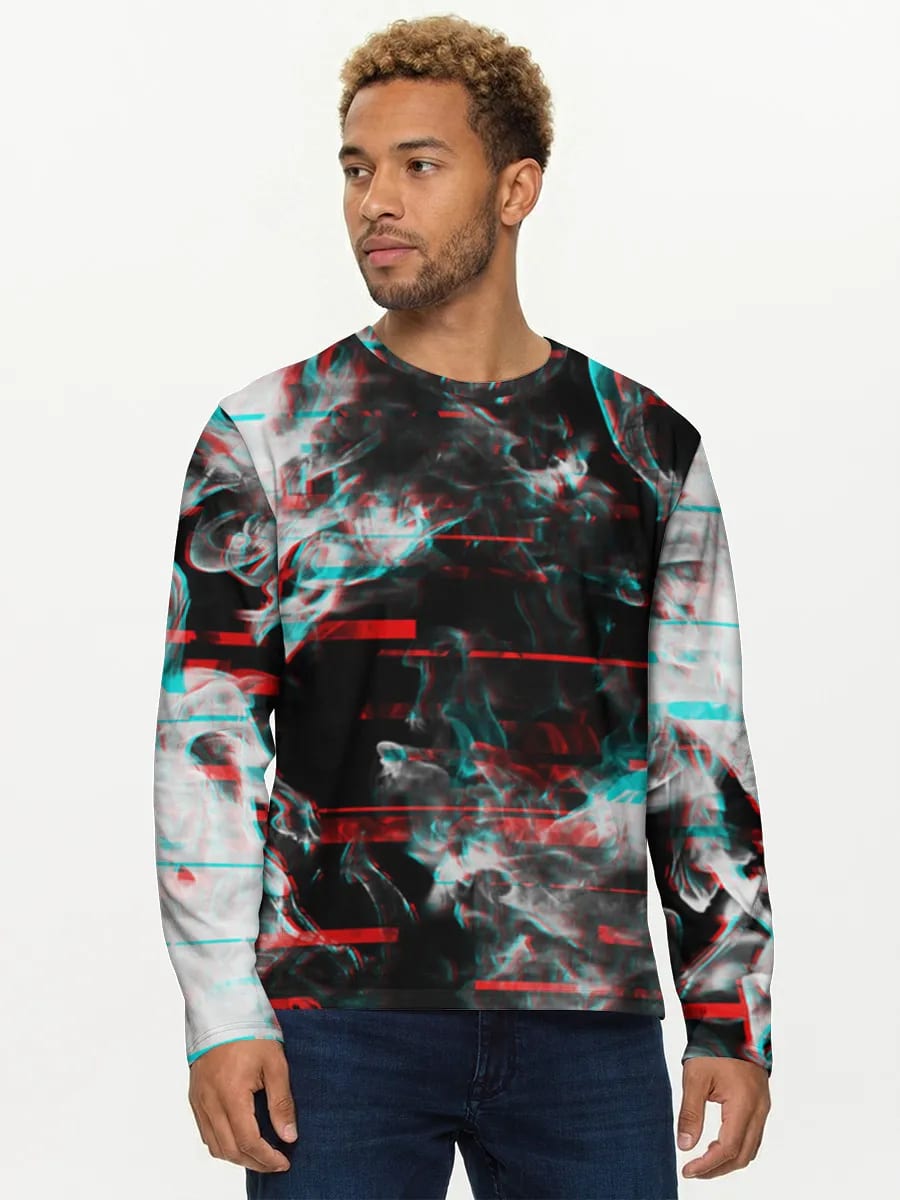 Glitch Smoke Anaglyph