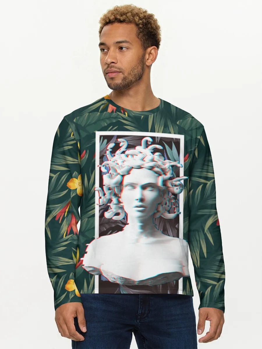 Glitched Medusa Tropical Collage