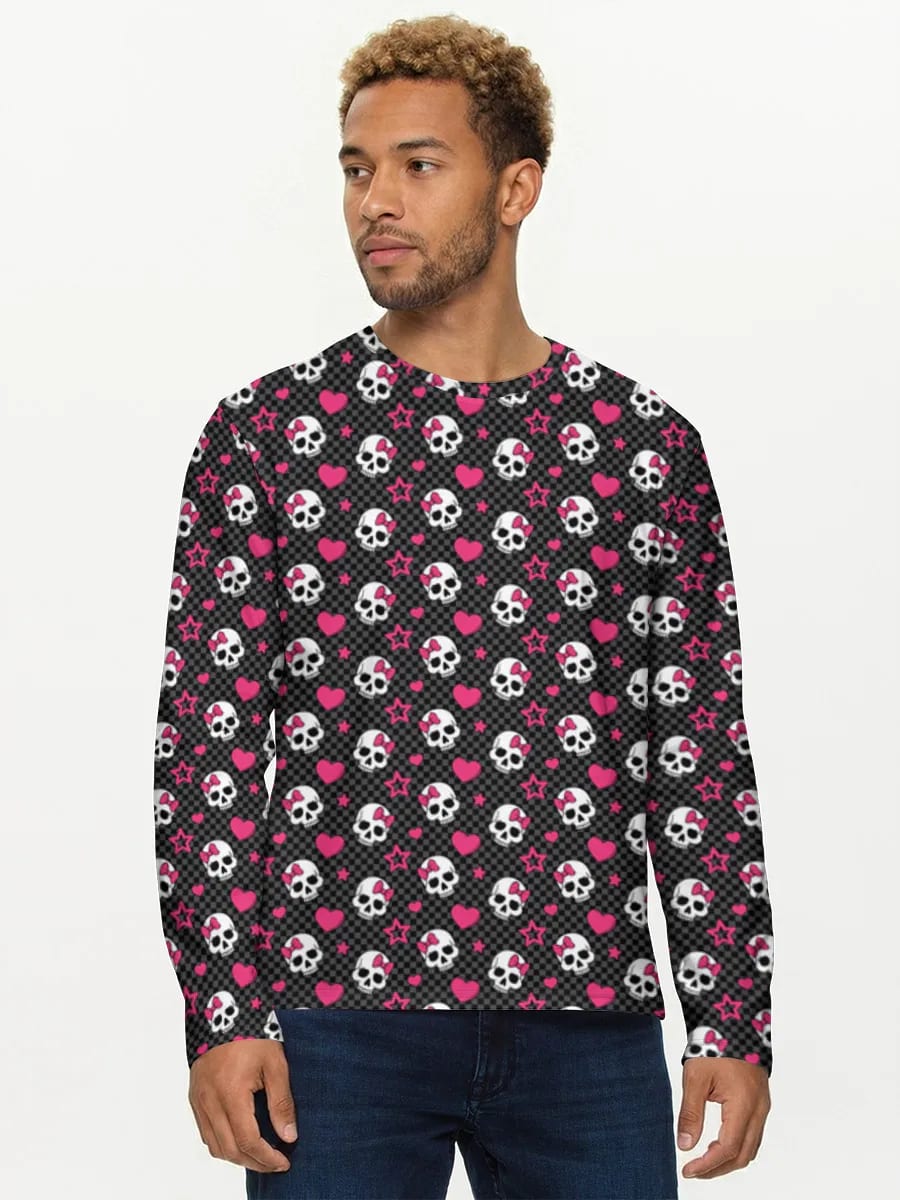 Calaveras y corazones kawaii