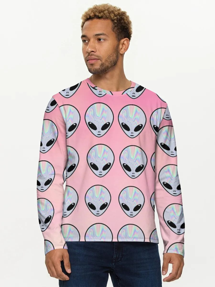 Pastel Holographic Alien Heads