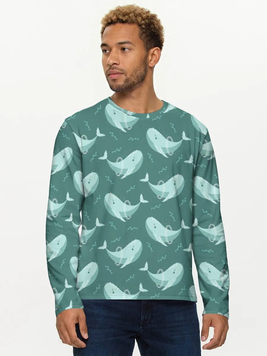 Cute Teal Whales