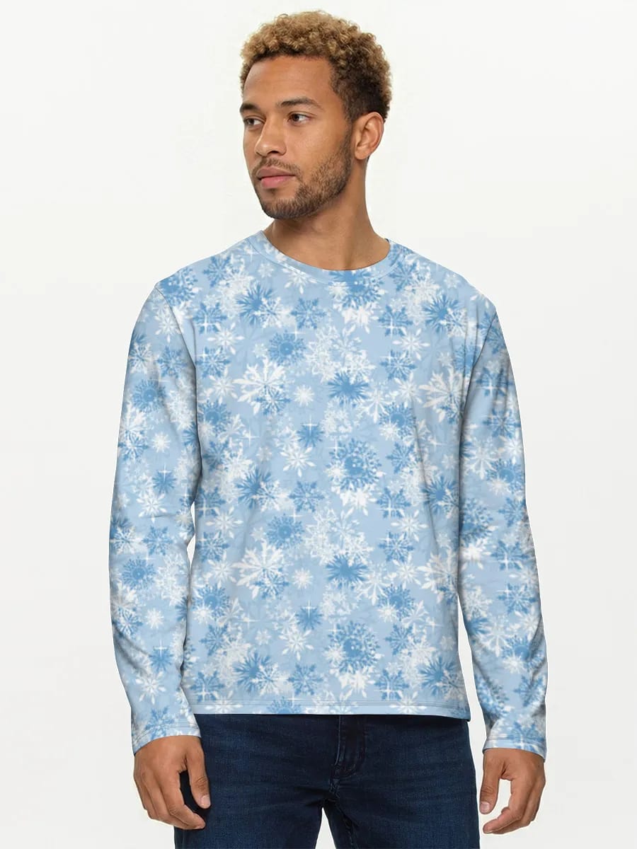 Copos de nieve azul hielo