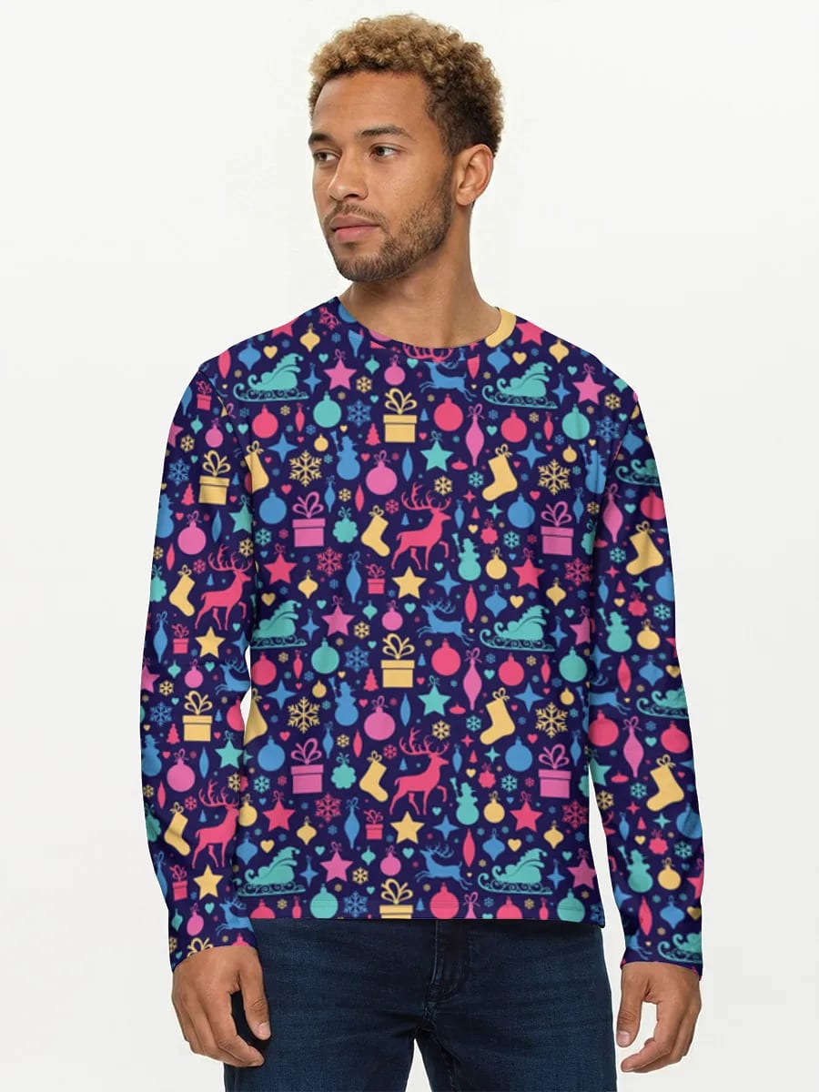 Iconos navideños coloridos