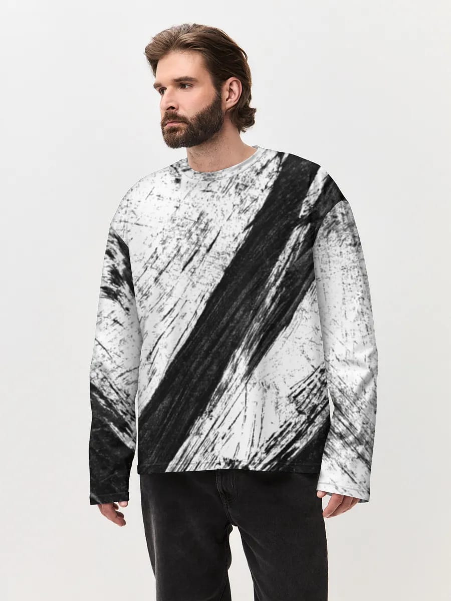 Abstract Monochrome Brush Strokes