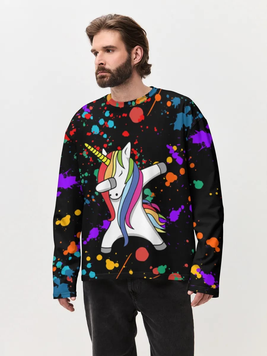 Dabbendes Regenbogen-Einhorn