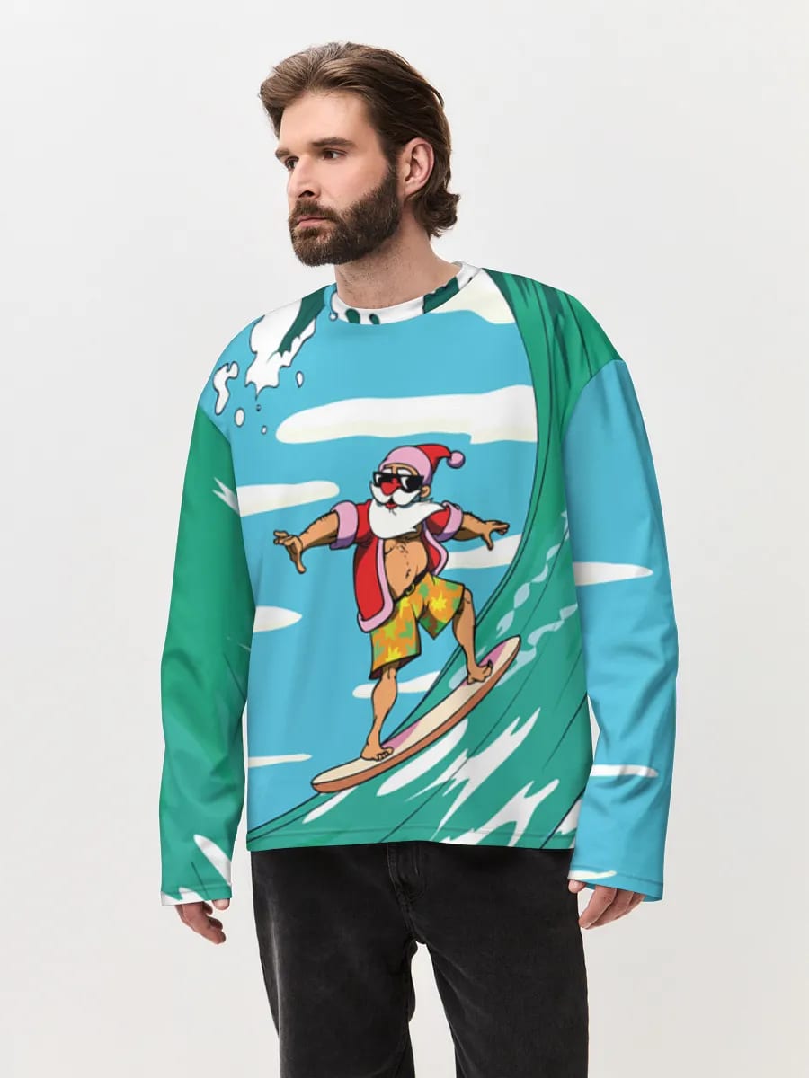 Surfender Weihnachtsmann