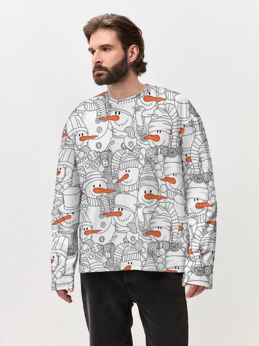 Gemütliche Schneemann-Doodle-Menge