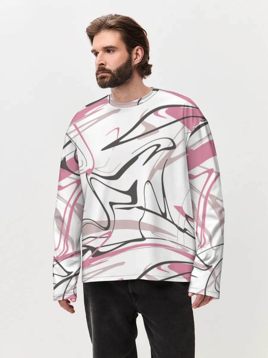 Pink Abstract Scribble Lines