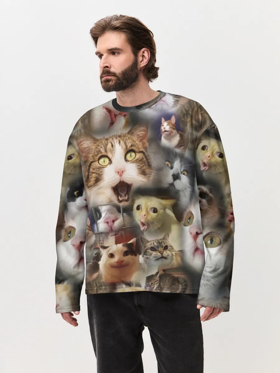 Lustige Katzen-Gesichter-Collage