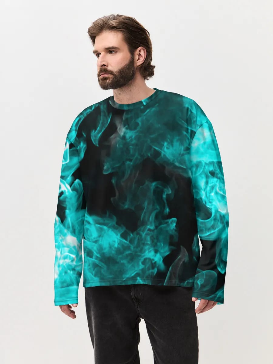 Neon Blaue Rauchflammen