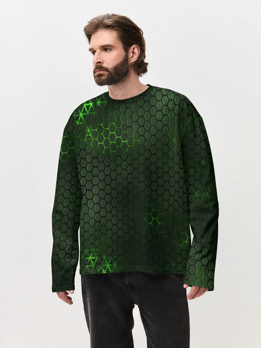 Neon Grünes Hex-Gitter