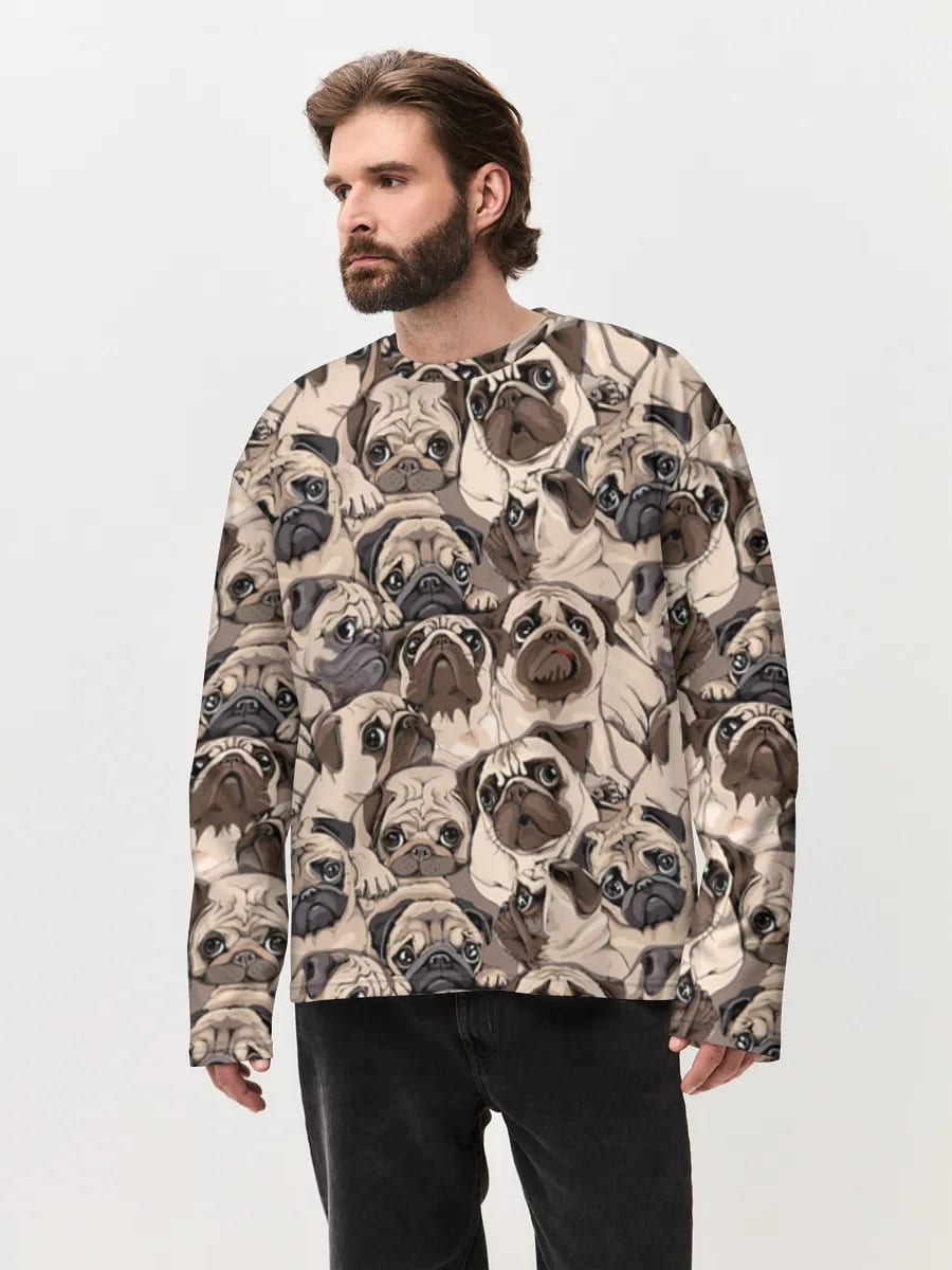 Niedliche Mops-Schar