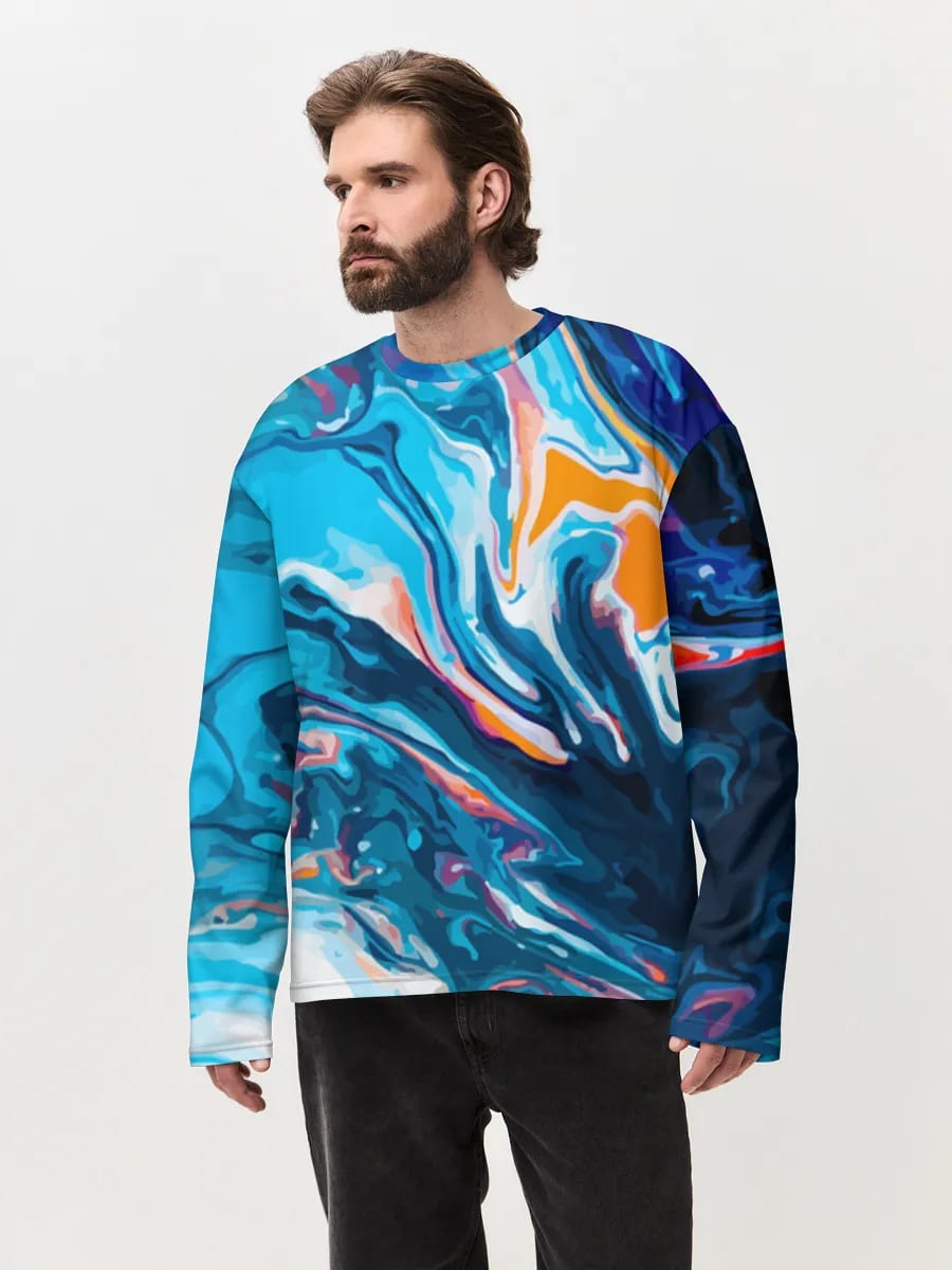 Neon Blauer Flüssigkeitswirbel