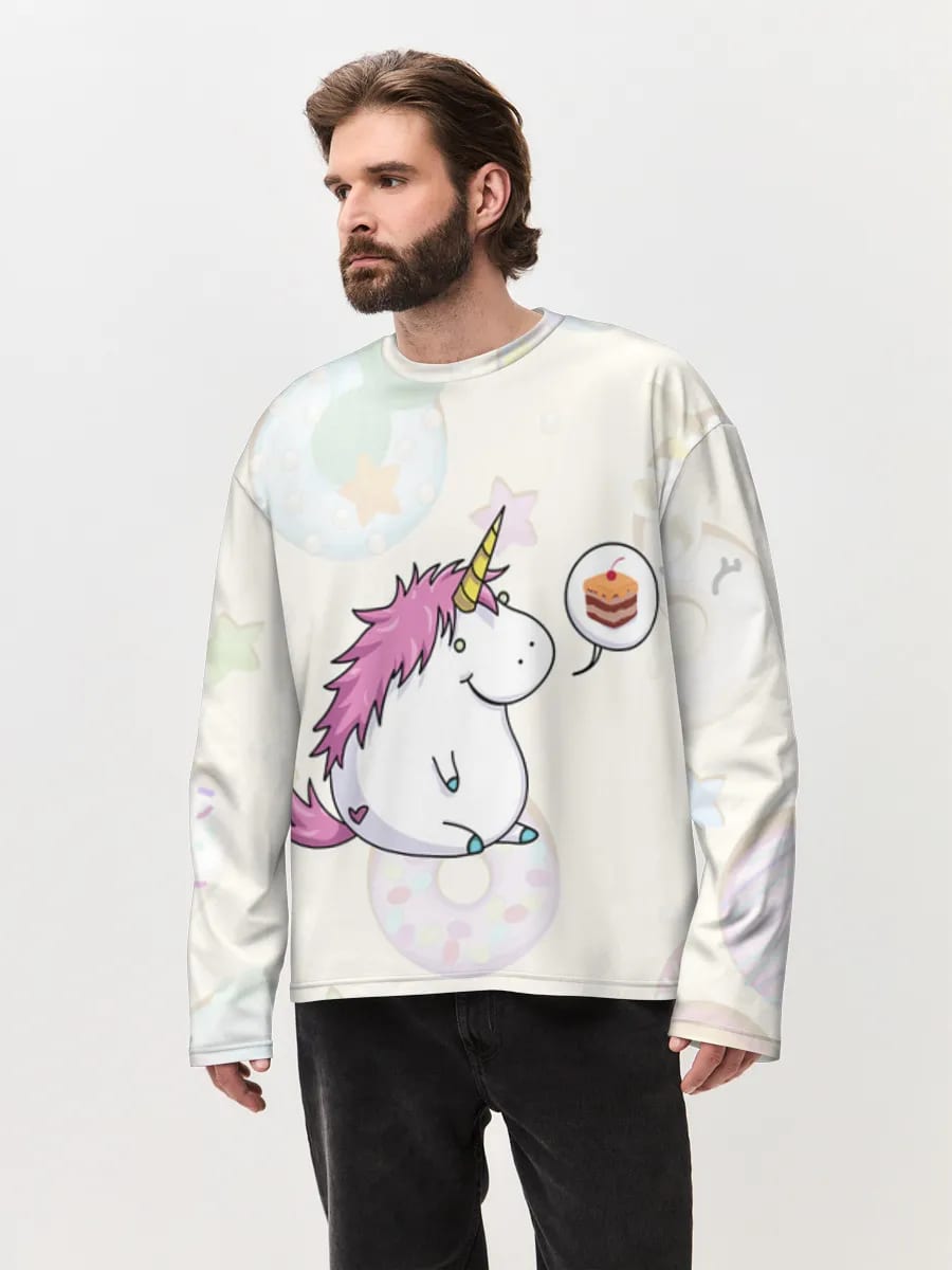Kawaii Unicorn Loves Cake
