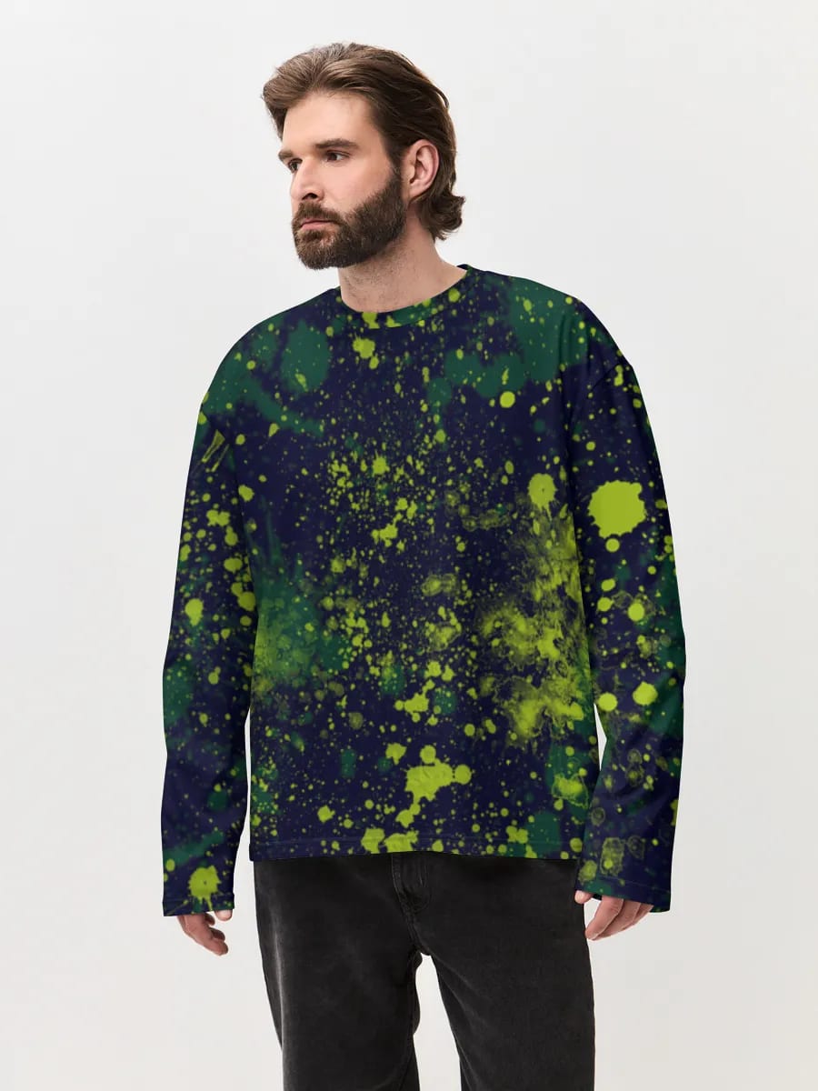 Neon Green Paint Splatter