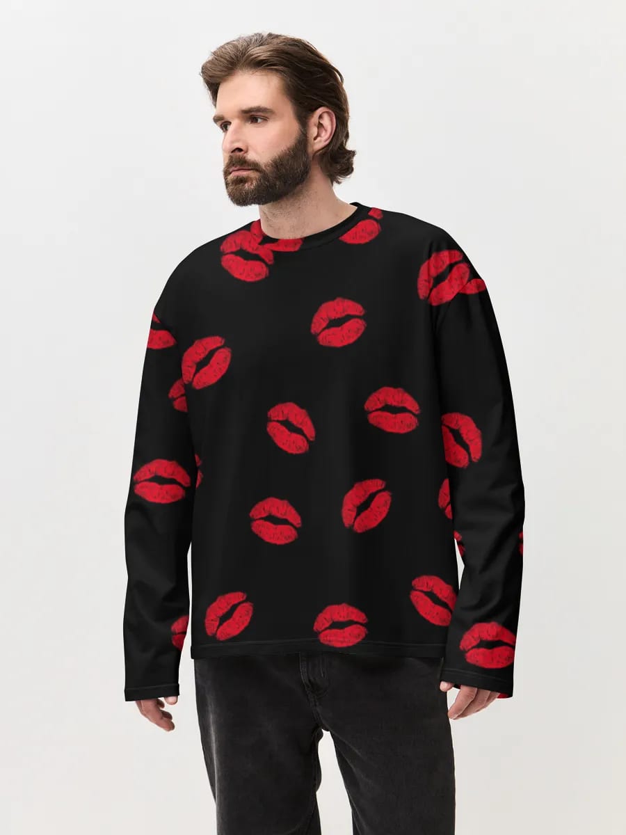 Red Lip Kiss Marks