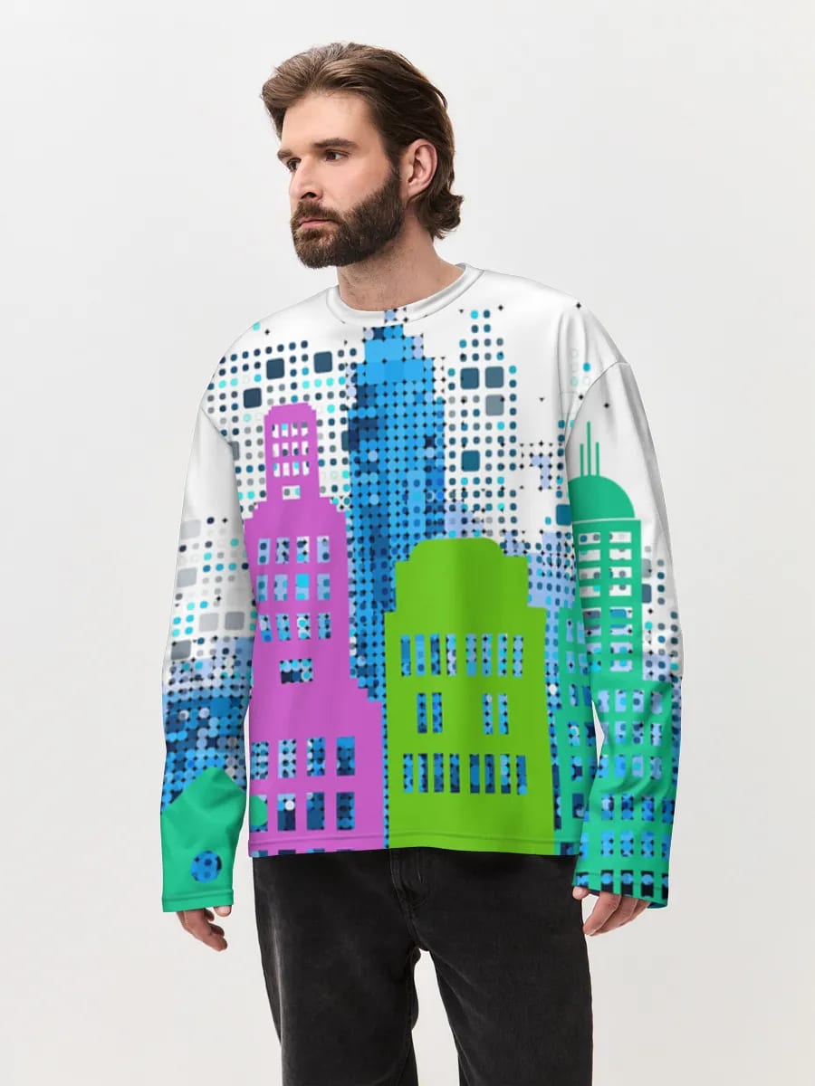 Colorful Pop City Skyline
