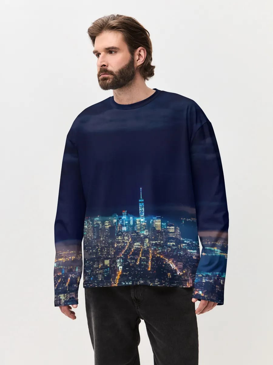 Neon Night City Skyline